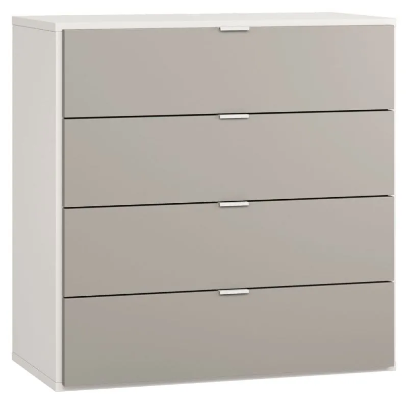 Dresser Bellaco 32, Colour: White / Grey - Measurements: 92 x 90 x 47 cm (h x w x d)