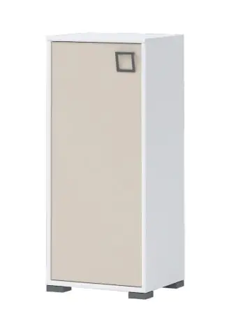 Chest of drawers 21, Colour: White / Cream - Measurements: 102 x 44 x 37 cm (H x W x D)