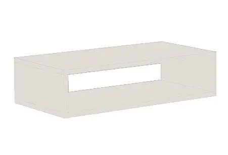 Compartment for chest of drawers Ainsa 16, Colour: Cream - 18 x 73 x 37 cm (h x w x d)
