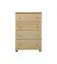 4 Drawer Chest Junco 145, solid pine wood, clearly varnished - H100 x W60 x D42 cm