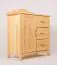 Chest of Drawers Solid Pine Natural | Turakos 74 | 86 x 80 x 42 cm | Space-Saving Storage