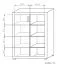 Chest of drawers Lorengau 03, colour: Sonoma oak - Measurements: 136 x 100 x 40 cm (H x W x D)