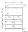 Chest of drawers Pasuruan 14, Colour: Wallnut / Maple - Measurements: 110 x 85 x 37 cm (H x W x D)
