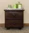 Bedside Chest of Drawers Solid Pine Walnut 002 | 2 Drawers | 43 x 43 x 33 cm | Premium Craftsmanship