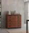 Chest of Drawers Mojokerto 01 | Walnut/Black | 85 x 90 x 39 cm | 4 Drawers | Modern Storage Solution