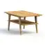 Coffee table Otago 06 solid oiled Wild Oak - Measurements: 80 x 80 x 50 cm (W x D x H)