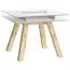 Dining table Minnea 35, Colour: White / Oak - Measurements: 100 x 100 cm (W x D)