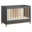 Baby bed / Kid bed Lijan 02, Colour: Grey / Oak - Lying area: 70 x 140 cm (W x L)