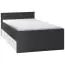 Children bed / Kid bed Marincho 80 incl. drawer, Colour: Black / White - Lying area: 90 x 200 cm