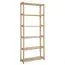 Tall 6-Tier Shelving Unit Junco 54A, solid pine, clearly varnished - H200 x W80 x D30 cm