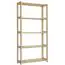 5-Tier Shelving Unit Junco 55A, solid pine, clearly varnished - H164 x W80 x D30 cm