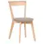 Chair Minnea 38, Colour: Beech / Beige - Measurements: 82 x 45 x 56 cm (h x w x d)