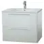 Bathroom furniture - Set A Eluru, 3 parts incl.  washstand / washbasin, Colour: White Glossy
