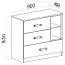 Chest of drawers Frank 08, Colour: White / Grey - 83 x 90 x 40 cm (h x w x d)