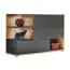 Modern sideboard / chest of drawers Bjordal 42, color: anthracite / oak Wotan - dimensions: 77 x 120 x 40 cm (H x W x D), with six compartments