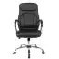 Comfortable swivel chair Apolo 108, color: black / chrome, with hard-wearing imitation leather cover