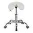 Comfortable practice stool Apolo 125, color: white, free movement of the legs due to saddle shape