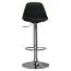 Elegant bar stool Apolo 126, color: black / chrome, foot plate with rubberized edging