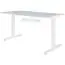 Desk cable duct, color: white, for electrically height-adjustable desk frame