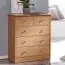Versatile chest of drawers, color: beech - Dimensions: 70 x 60 x 35 cm (H x W x D), with 5 drawers