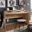 Functional desk, color: Sonoma oak - Dimensions: 75 x 55 x 120 cm (H x W x D), with 3 drawers