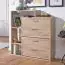 Functional shoe cabinet, color: Sonoma oak - Dimensions: 93 x 85 x 24 cm (H x W x D), with 2 shoe compartments for 12 pairs of shoes