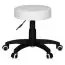 Roll stool Apolo 06, color: white / black, well upholstered