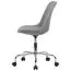 Chair with castors Apolo 114, color: grey / chrome, with 360° swivel function