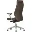 Office swivel chair XXL Apolo 25, color: brown / chrome, with wide backrest and seat