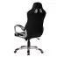 Gaming chair / swivel chair in racing look Apolo 36, color: black / white / aluminum look, with breathable cover