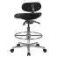 Swivel stool with backrest Apolo 59, color: black / chrome, seat and backrest tilt adjustable