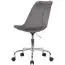 Design shell chair Apolo 111, color: grey / chrome, with velvet cover