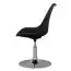 Elegant swivel chair with shell seat Apolo 128, color: white / chrome, seat 360° rotatable & height-adjustable