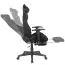 Gaming desk chair Apolo 110, color: black, with high backrest & extendable footrest