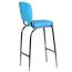 Bistro chair in retro design, color: blue / white / chrome, with metal frame