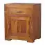 Bedside cabinet made of Sheesham solid wood, color: Sheesham - Dimensions: 60 x 50 x 40 cm (H x W x D), ideal for box spring beds