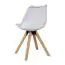 Chair set of 2 in Scandinavian style, color: white / oak, with friendly colors and light wood