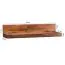 Wall shelf with natural grain made of sheesham solid wood, color: sheesham - Dimensions: 17 x 80 x 23 cm (H x W x D), handmade