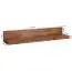 Real wood wall shelf, color: sheesham - Dimensions: 17 x 110 x 24 cm (H x W x D), made of sheesham solid wood