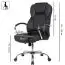 Executive chair with integrated lumbar support Apolo 107, color: black / chrome, suitable for up to 8h sitting time