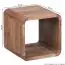 Side table 2 parts in cube shape, color: acacia - Dimensions: 43 x 36 x 43 cm (H x W x D), made of solid acacia wood