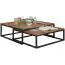 2 living room tables of different sizes in industrial style, color: sheesham / black