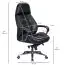 XXL executive chair Apolo 119, color: black / chrome, with extra wide backrest and seat surface