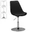 Elegant swivel chair with shell seat Apolo 128, color: white / chrome, seat 360° rotatable & height-adjustable