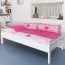 Children's bed / kid bed "Easy Premium Line" K1/1n, solid beech wood, White lacquered - measurements: 90 x 190 cm
