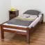 Single bed "Easy Premium Line" K1/1n, solid beech wood, dark brown