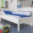 Children's bed / kid bed "Easy Premium Line" K1/2n, solid beech wood, White lacquered - measurements: 90 x 190 cm