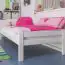 Children bed / kid bed "Easy Premium Line" K1/, 90 x 200 solid beech wood, White lacquered