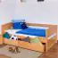 Children's bed / kid bed "Easy Premium Line" K1/s Full incl 2 drawers and 2 cover panels, 90 x 200 cm beech solid wood nature