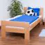Children's bed / Youth bed "Easy Premium Line" K2, solid beech wood, clearly varnished